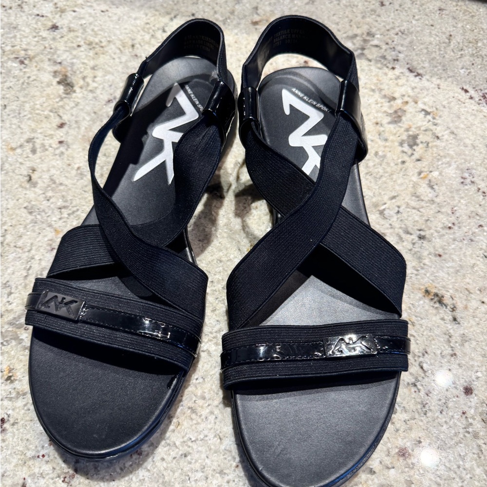 Anne Klein Sport Women's Black Sandals